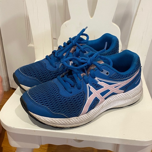 Blue and Pink ASICS Running Shoes Sneakers - Picture 1 of 7